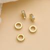 Anillo de oro de 18 quilates con microdiamantes, color dorado que no se decolora, chapado en oro, espaciador de circonita, collar hecho a mano para bricolaje, joyería para el torso, material para collar