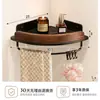 Estante Triangular de Almacenamiento para Baño sin Taladro, Montado en la Pared, para Uso en el Hogar, Estante Organizador de Esquina Multifuncional