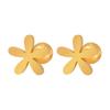 Moda Corea del Sur Nuevo Elegante Nicho Mini Flor Uña para la Oreja para Mujer Simple de Alta Gama Combinable Acero Titanio Aretes