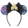 Novos acessórios de cabelo da Amazon Faixa de cabelo do Mickey Faixa de cabelo com show de fogos de artifício do Castelo Acessórios de cabelo para parque de diversões infantil Venda quente transfronteiriça