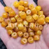 Contas Flutuantes Fluorescentes de Cera de Abelha Estilo Antigo Contas Soltas Cera de Abelha Amarela Óleo de Frango Artificial Passe-partout Pulseira Colar Acessórios de Joias