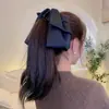 Pinza para el Cabello con Lazo de Satén Negro Elegante de Alta Calidad 2025 Nuevo Clip para la Cabeza de Mujer Pinza para el Cabello Adorno para el Cabello de Principios de Primavera