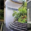 Cortina d'água de Aço Inoxidável Puxada por Fio CNC 24V Spray Combinado Saída de Cascata de Jardim Elemento de Água Água Circulante