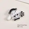 Accesorios de Resina DIY de Dibujos Animados Joyería Gaviota Blanca y Negra Pegamento Cremoso Pasador Funda para Teléfono Móvil Hebilla de Zapato Llavero Colgante con
