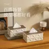Caja de Pañuelos de Lujo Ligero Flor de Ciruelo con Tapa de Madera, Caja de Pañuelos Multifuncional para Mesa de Centro de Sala de Estar, Caja Cuadrada de Servilletas Estilo Simple de Gama Alta