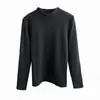 Camiseta de Polar Rayada de Cuello Alto Suave y Lisa, Engrosada y Cálida, Hecha de Terciopelo Alemán, Adecuada como Capa Base, Top Elegante y Juvenil