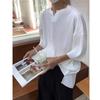 Camiseta de manga corta para hombre, estilo nicho de verano, marca de moda, holgada, de media manga y combinable, fina, estilo Hong Kong.