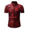 Cárdigan de verano europeo y americano 2024 para hombre, popular transfronterizo, estampado, corte ajustado, camisa casual de manga corta para hombre