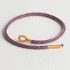 Acessórios Dourados DIY para Trançar Corda, Produtos Semi-Acabados de Corda Trançada Feita à Mão, Novo Pulseira de Corda Vermelha Estilo Chinês, Corda Lisa