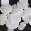 Piezas Redondas de Concha de Agua Dulce 20-60 mm Agujero Lateral Sin Agujero Piezas Redondas de Concha Todo Blanco Accesorios para Pasador de Pelo Pendiente diy