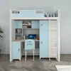 Fabricante de Combinación de Cama de Dormitorio de Acero Simple Moderna con Cama Superior y Mesa Inferior para Dos Personas, Soportes de Cama Inferior Altos de Hierro Forjado Personalización