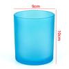 Vaso de Vela Perfumada para Cabello Lacio Portavelas de Vidrio Esmerilado Vaso Vacío Adorno Contenedor de Vela de Botella de Vidrio con Tapa Fragancia DIY