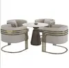 Sillón individual, acero inoxidable color dorado de lujo ligero, moderno minimalista para sala de estar, recepción de ocio y silla de reunión