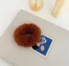 Outono e Inverno de pelúcia candy color faixa de cabelo feminino macio glutinoso peludo corda de cabelo menina corda amarrar cabelo elástico Sweet acessórios para o cabelo