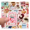 50 Hojas de Pegatinas Estéticas de Garabatos para Corazones de Niñas Guitarra Cuaderno Equipaje DIY Pegatinas Impermeables