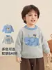 Ropa infantil Kaka Panda, suéter de cuello redondo para niños, ropa de invierno para niñas, top de invierno para bebés y niños pequeños, ropa de otoño e invierno