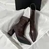 Botines de tacón alto grueso con punta fina estilo francés para mujer, nuevos populares de invierno 2026, botas de ajuste ceñido, zapatos de tacón alto para otoño e invierno