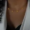 Diseño de nicho diseño de letras regalo de joyería para el Día de la Madre comercio exterior transfronterizo personalizado colgante chapado en oro collar para la clavícula