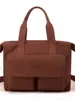 Bolsa de ombro feminina transfronteiriça de grande capacidade, bolsa de mão de nylon multicamadas moderna e versátil, bolsa tiracolo simples e leve