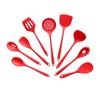 Conjunto completo de utensílios de cozinha em silicone com balde de armazenamento Espátula de silicone colher de sopa escorredor colher de arroz pegador de alimentos pincel de óleo raspador