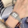 Melissa Mishali Reloj de Mujer de Moda Nuevo Reloj Pequeño Plateado Diamante Elegante Cuadrado Esfera Pequeña Correa de Acero Vivo