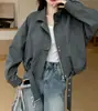 Diseño estilo coreano, cuello de corbata, chaqueta de corte holgado para mujer, nueva colección primavera/otoño 2026, adecuada para ropa de trabajo, y crea un efecto adelgazante