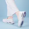 Zapatos de enfermera para mujer con suelas blandas, transpirables, de corte profundo, cómodos, antideslizantes, versátiles, de tacón medio, suela gruesa, que aumentan la altura, zapatos de trabajo médicos