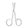 Cortapelos de Nariz de Acero Inoxidable para Hombres Barba Maquillaje Belleza Tijeras Pequeñas Cabeza Redonda Cortador de Cejas Maquillaje Belleza Herramientas de Maquillaje