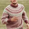 2025 Tejido de Aguja Gruesa Impresión Digital 3D Sudaderas Redondas para Hombre y Mujer Empalme de Rayas Prendas de Exportación Sudaderas para Mujer