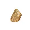 Anillo Cruzado de Acero Inoxidable Chapado en Oro de 18 Quilates, Estilo Nuevo Europeo y Americano, para Mujer, Versátil para el Uso Diario, Joyería de Anillo Abierto Simple y a la Moda