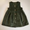 [Liquidação] Vestido Casual Liso para Menina Vestido Colete Sem Mangas Vestido Quente de Veludo
