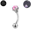 Joia Aobao de luxo leve liga de titânio G23 argola para lábio com haste brinco para nariz garra de dragão 16G/1.2mm prego para língua sobrancelha multicolorido
