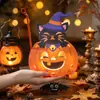 Regalo de Halloween Linterna de Mano Luminosa Hecha a Mano DIY Linterna de Calabaza de Halloween Decoración de Disfraz Regalo de Broma