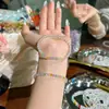 Pulsera de Cristal Blanco Natural Puro, Moda de Nicho, Diseño Simple y Versátil, Regalo para Mejor Amiga, Joyería de Cristal