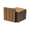 Piso Laminado Composto Plástico-Madeira à Prova d'Água e de Umidade, Piso de Madeira-Plástico para Jardim Externo, Piso de Madeira-Plástico Montado para Paisagismo Público Atacado
