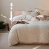 Lujo Ligero Tipo Gato Clase A Terciopelo Leche Juego de Cuatro Piezas Invierno Cálido Sábanas de Cama de Terciopelo Tallado Funda de Edredón Engrosada Cama Sábanas de Cama 4