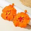 Pendientes de Flores Artificiales de Moda, Frescos y Dulces, Estilo Bohemio de Vacaciones de Verano, Joyería Transfronteriza Europea y Americana