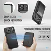 Comercio Exterior Adecuado para Iphone17 Funda Magnética para Teléfono Apple 16 Portatarjetas Funda de Cuero Samsung S25 Portatarjetas Funda Protectora
