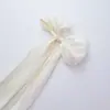 Gasa Perlada Francesa Ramo Decoración DIY Lazo Empaque de Flores Frescas Tela de Satén Nieve Arte Floral Suministros para Floristería