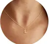 Colar Personalizado Europeu e Americano Transfronteiriço com Inicial em Ouro 26 Pingentes Corrente de Pescoço Colar de Corrente Osso de Cobra Feminino Verão 2024