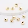 Cobre Chapado en Oro Perla de Neumático Cuentas de Ábaco Cuentas Espaciadoras Perla Suelta Espaciador de Superficie Cuentas Huecas Accesorios para Pulseras Hechas a Mano