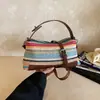Bolsa Estilo Casual e Relaxado 2026 Nova Bolsa de Palha para Férias de Verão na Praia Ombro Único Grande Capacidade Bolsa de Praia Tecida