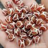Ágata Vermelha e Branca Carapaça de Tartaruga Tianzhu Contas Redondas Jade Contas Espalhadas 10mm Ágata Fosca Pulseira Colar Contas de Joalheria