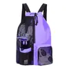 Bolsa Fitness Esportiva, Bolsa Grande para Viagem e Equipamentos de Exercício ao Ar Livre, Bolsa de Armazenamento com Fechamento de Cordão de Malha, Bolsa de Separação para Seco e Molhado