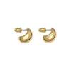 Pendientes Pequeños de Media Luna de Moda Estilo Mismo que la Blogger Coreana Fever, Aguja de Plata 925, Sencillos, Elegantes, Versátiles, Pendientes de Guisante