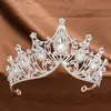 Acessórios de Cabelo para Casamento Ornamentos de Liga Cruzamento Europeu e Americano Retrô Coroa Barroca Coroa Grande de Strass Olho de Cavalo Faixa de Cabeça