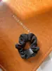 Outono e Inverno Cor Café com Leite Tecido Padrão Retrô Scrunchie para Mulheres Rabo de Cavalo Alto Elástico de Cabelo Acessório de Cabelo de Couro