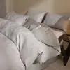 100% Algodão Puro - Conjunto de Roupa de Cama de Quatro Peças Zong de Cacau Classe A Estilo Nórdico Jacquard Capa de Edredom Lençol Toque de Luxo Classe A Roupa de Cama