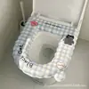 Alfombrilla para Inodoro, Dibujo Animado Lindo, Universal para Todas las Estaciones, Aspecto Elegante, Impermeable, Antiincrustante, Cojín de Encaje Adhesivo para Inodoro con Borde Elevado