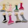Nuevo Lindo Sombrero de Lana Tejida con Orejas Caídas Estilo Perezoso Ropa para Muñecas Hecha a Mano DIY Accesorios para Muñecas